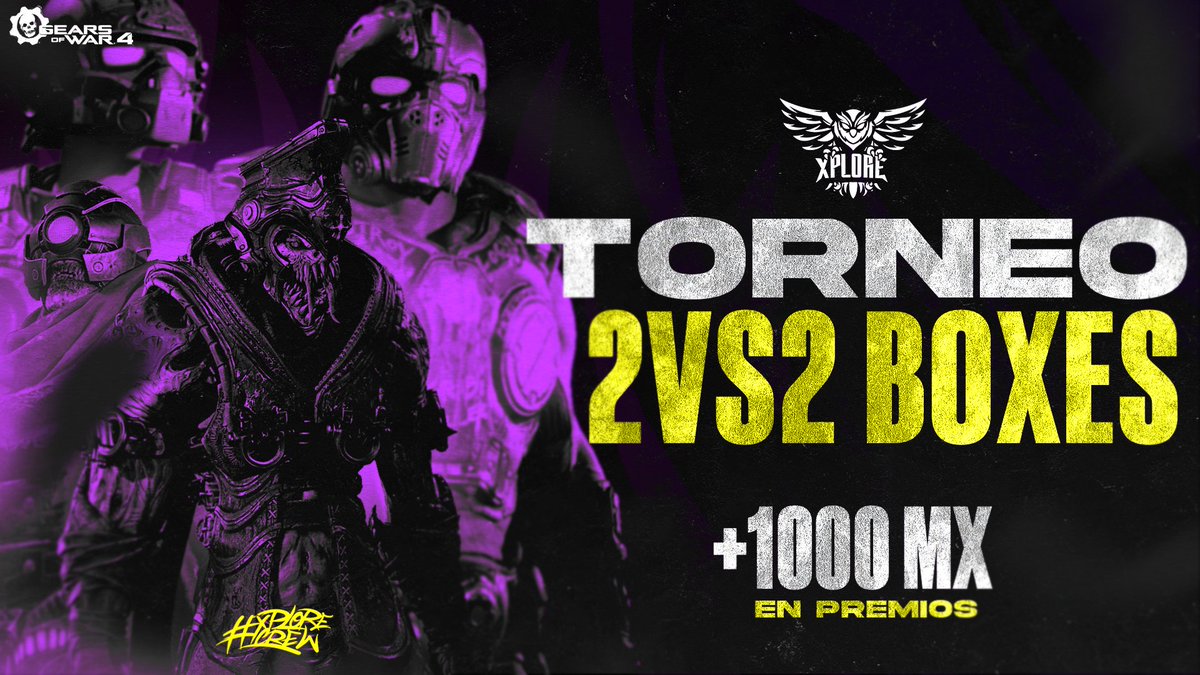Xplore_GG's tweet photo. " #Xplorecrew Torneo Gears of war 4"
Venimos a invitarlos a nuestro primer torneo organizado por Xplore de Gears of war 4" 
🏆| Con un premio acumulado de $1000 MX 
📩 | DM para registrarse
📅 | 27/08/22
REQUISITOS
Dar Like, RT, Seguir @Xplore_GG 
Etiquetar a tu duo
#Xplorecrew https://t.co/ZB1gtpsu31