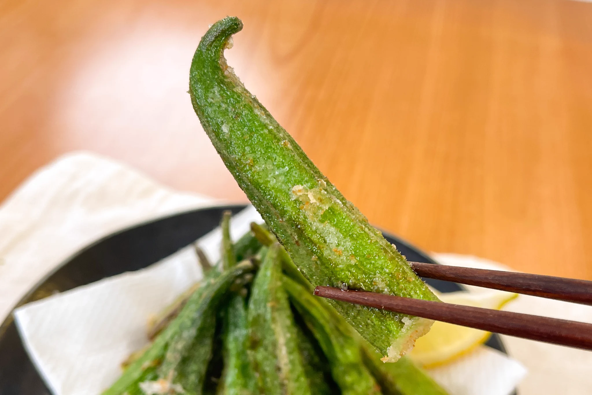 これは間違いなく箸が進む！オクラの無限塩からあげ‼
