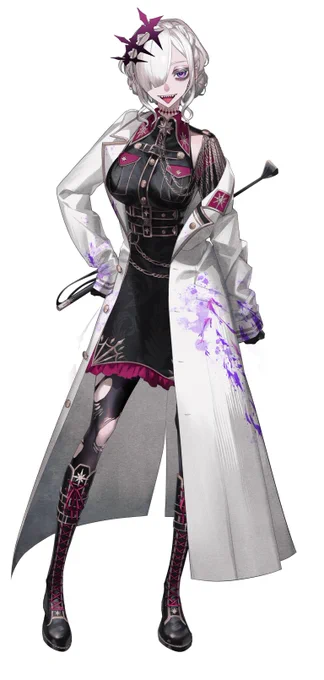 爆裂ゾンビちゃんさん( )のキャラデザから立ち絵を担当させていただきました脳みそが露出してる研究者ゾンビさんです 