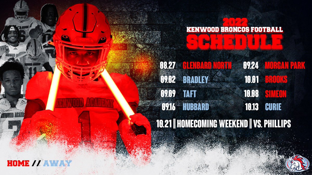 YOUR DEFENDING CITY CHAMPIONS are back for another year of winning on the field‼️

Mark your calendars and make sure you’re at every game supporting the team!

*schedule is subject to change*
<a href="/KAHS_Football/">Kenwood Academy Football</a> <a href="/SinqueTurner/">Coach Turner</a>
