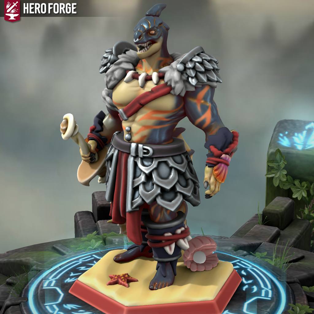 Inferno_Fang's tweet photo. @HeroForgeMinis Thaddeus Marcus Ripwell the 3rd aka Ripper, this is one of my best characters so far, a cockney sharkman pirate barbarian. He started as a savage brute with manners and became a hero, fought the armies of hell, dropped a hell titan and a demon lord. https://t.co/XMZF73O141