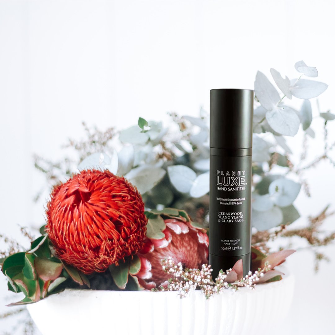 Add a touch of class to your handbag! 🤍Our Luxe Hand Sanitizers are Preservative Free, Plant Based &amp; Biodegradable. 
Available in:
🌱Cedarwood, Ylang Ylang &amp; Clary Sage
🌱Lavender, Bergamot &amp; Geranium
#naturalliving #luxelife #designaccents