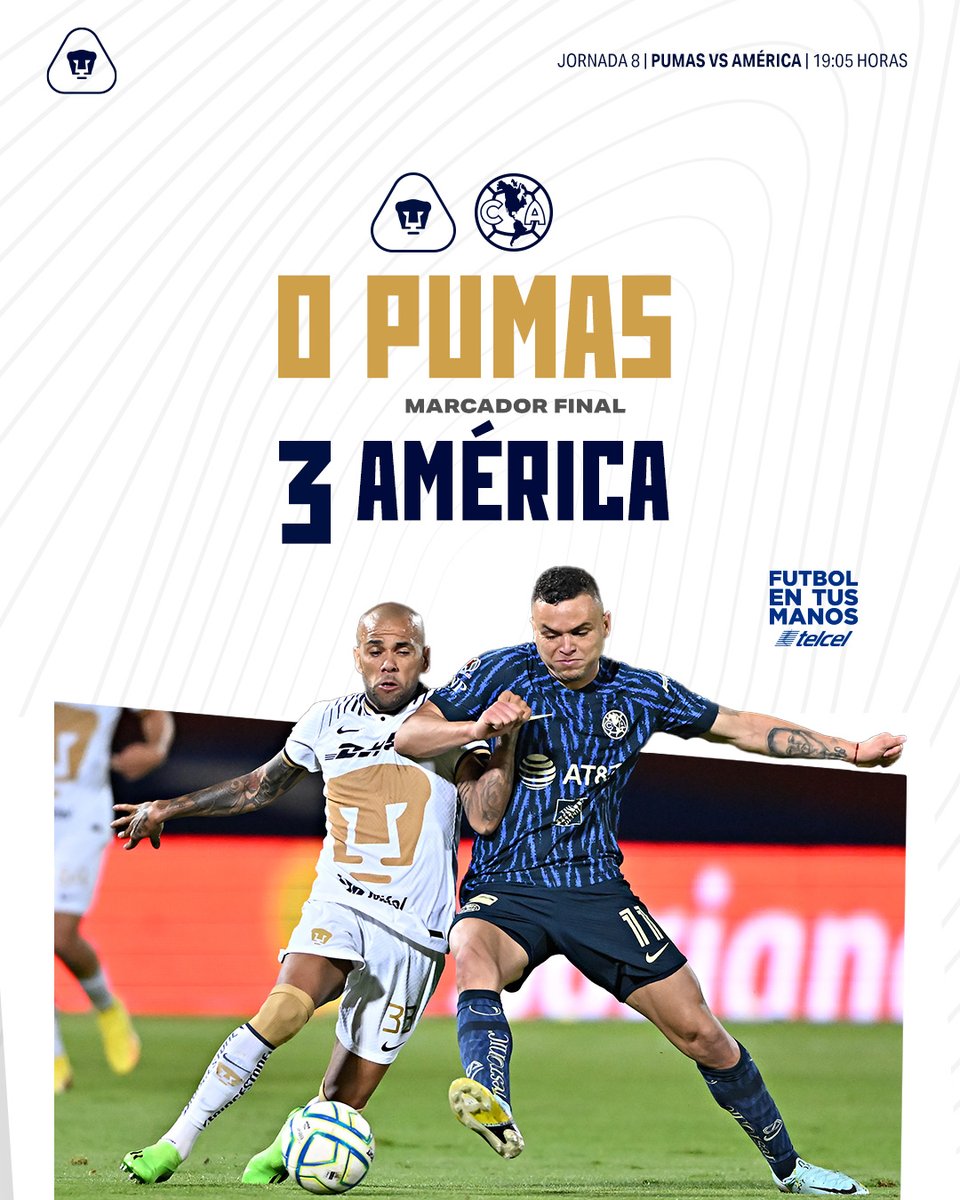 PumasMX's tweet photo. Marcador final.⏱

#OrigenDeLaPasión #SoyDePumas #FutbolEnTusManos https://t.co/JIuzVjYwIE