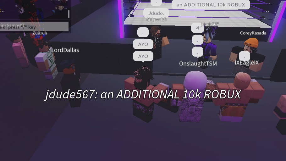 DollarOmegamanX's tweet photo. DWFMania X-4.

That was the BIGGEST night ever.

- DWF Water Hardy Memorial Battle Royal Winner + 5K ROBUX.

- DWF Battle of the Briefcase (10K) Winner.

Thank You. 💜🤍

[ @DWF_Media ] https://t.co/c5qP1qlHFl