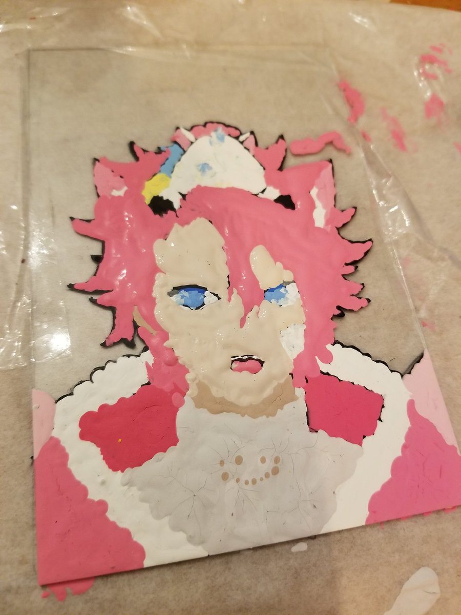 VT_Kaito's tweet photo. I TOLD YOU TO STAY STILL SO I COULD PAINT U #Goingart https://t.co/56zta46spy