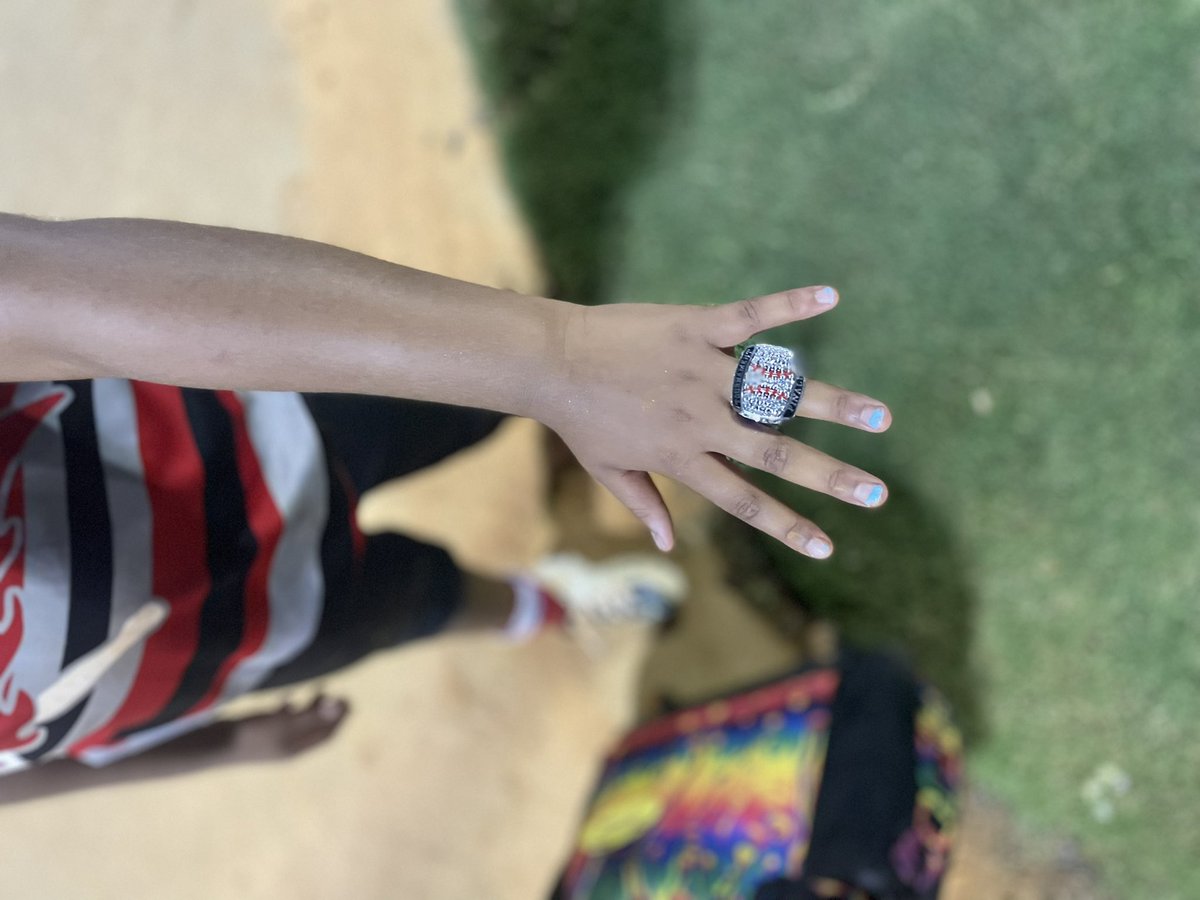 TheJustinAlbert's tweet photo. And just like that Jayla got her a championship ring 💍 🥎 #RunsintheBlood 🩸 https://t.co/cMzWFNPjzF