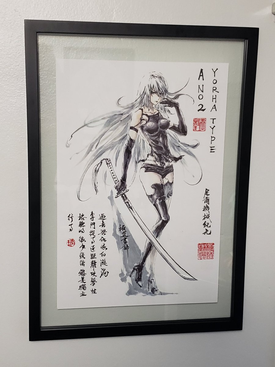 Aphotic_Knight's tweet photo. Framed another beautiful print from the talented artist @jidouartstudio on Instagram in a floating frame.
#jidouartstudio #a2 #yorha #nierautomata #justMattThings https://t.co/32JqjtVa93