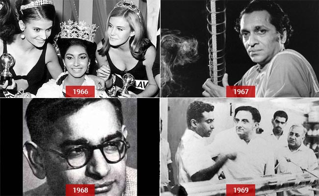 Jorwal_'s tweet photo. 🇮🇳 1966- Rita Faria, 1st Indian to win the Miss World crown
1967- Pt. Ravi Shankar bagged India's first Grammy award
1968- Dr Profulla Sen became only 3rd in the world, and the first in Asia to perform a heart transplant surgery
1969- ISRO was founded
#75YearsofIndependence 🇮🇳 https://t.co/DMeCw2chtL
