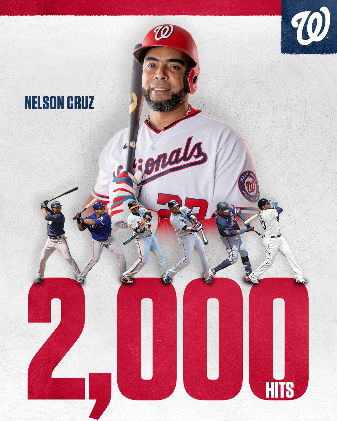 Washington Nationals on X: Congrats to Nelson Cruz on 2,000 @MLB hits!   / X