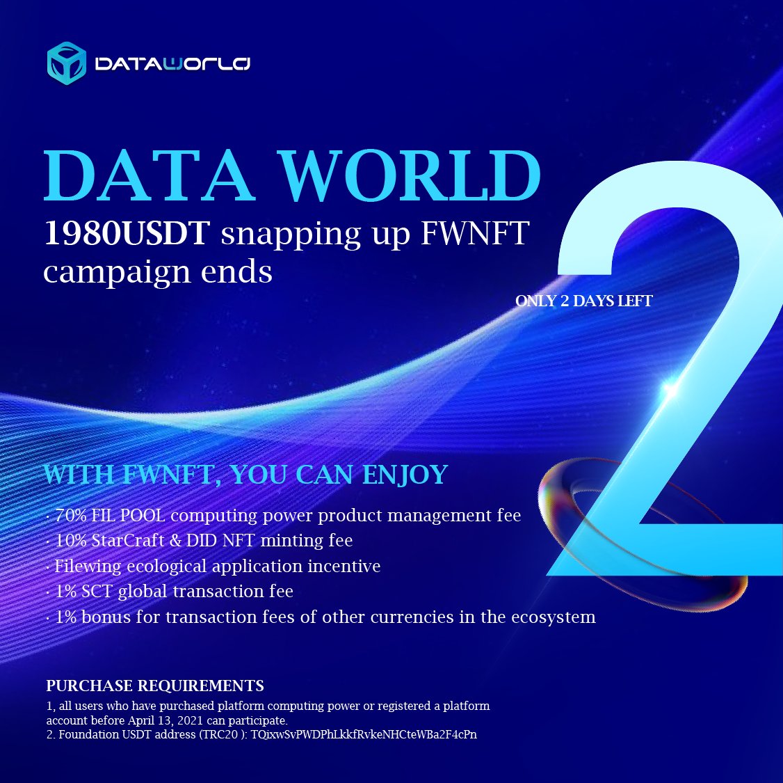 Data_World_'s tweet photo. Why do I need  #FWNFT?

❤️Because by holding a FWNFT, you will receive
 👇👇
1⃣70% FIL POOL Power Product Management Fee
2⃣10% @StarCraft &amp; DID #NFT casting fee
3⃣@Filewing_ eco-application incentive
4⃣1% #SCT global transaction fee
5⃣1% ecological currency transaction fee share https://t.co/61KccRXnpj