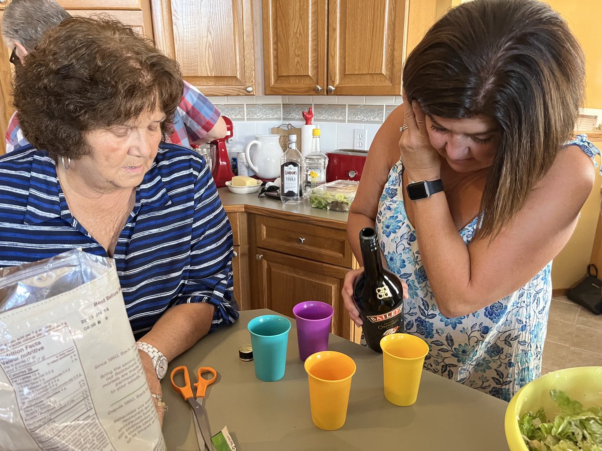 ernalips's tweet photo. The oldest disappointment finally did something right.  Now those are shot glasses.  If she would only leave so I can finish the bottle #LetsGoBitches https://t.co/Vhypu79jAF