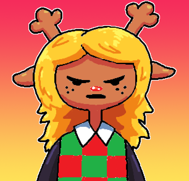 Cobalterra's tweet photo. Angry Noelle https://t.co/tywlZItGXU