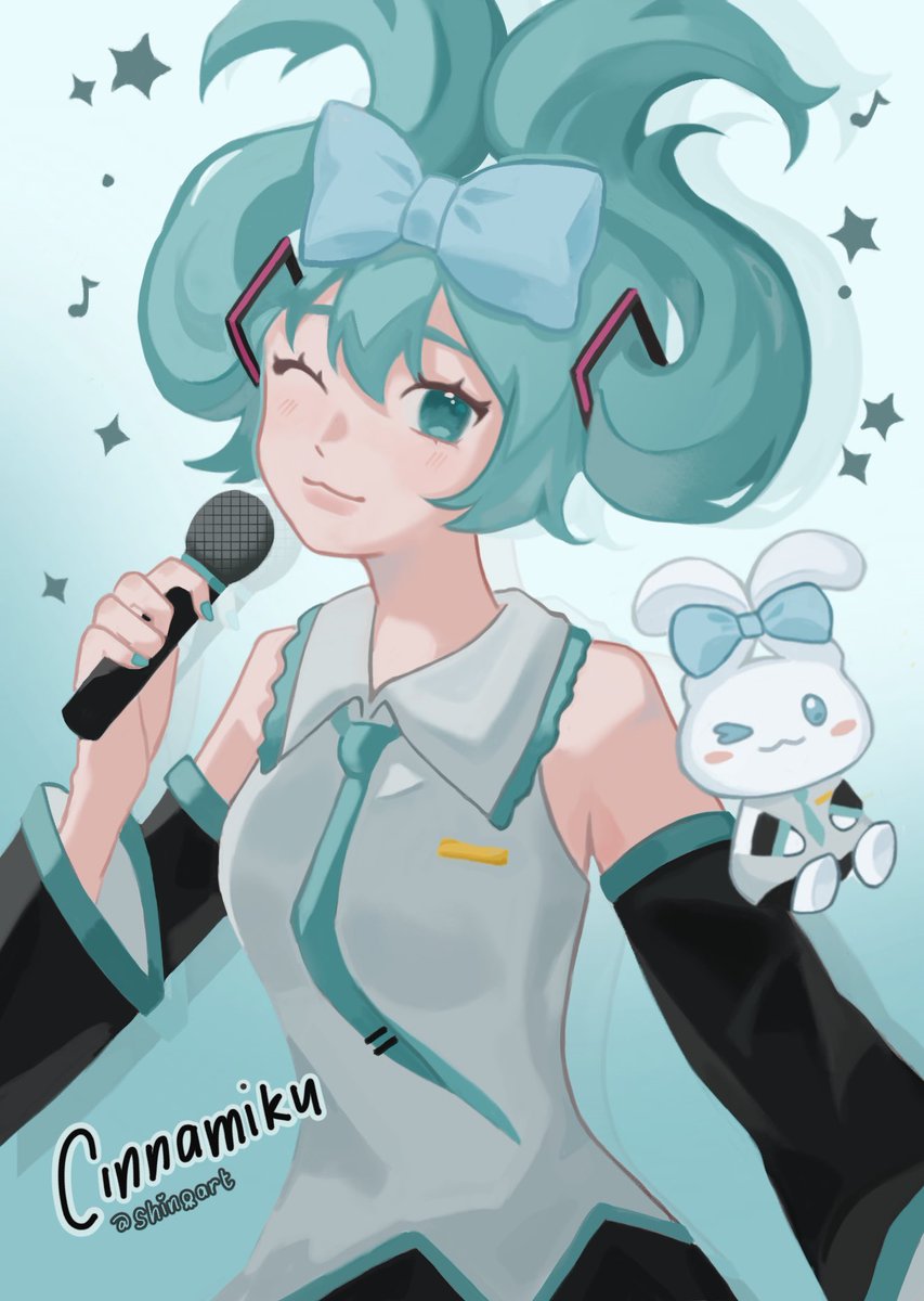cinnamiku in my artstyle ! ☆ #cinnamiku #初音ミク