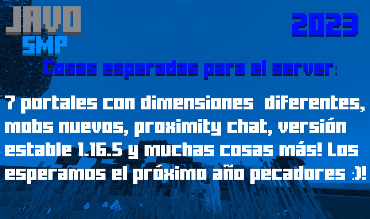 JAVOSMP's tweet photo. Cosas esperadas en JavoSMP: https://t.co/0xkEFa7piF