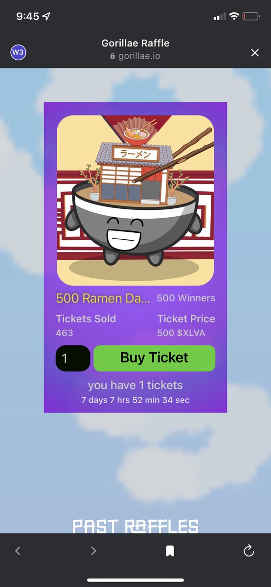 Thanks to my friend <a href="/P8tron/">P8tron</a> I was able to get in on the <a href="/RamenDAO_/">RamenDAO {⛩,🍜} PHASE 3 MINTING</a> mint using $xlva!!! @GorillaeNFT family strong!!!