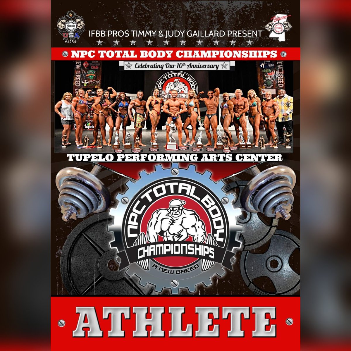 JudyGaillard's tweet photo. WELCOME the NPC Total Body Championships!
From @NpcMississippi - Forrest H, Berenice C, Will C, Katie G, Samatha W, Darla W.
From #NpcTN - Dustin &amp; Jill B &amp; Bobby B. 
From #NpcAL - Dauch B &amp; from #NpcGA - Paul R! 
We wish you all safe travels! 
Still accepting entries till 8/19! https://t.co/XuxCuo1WrY
