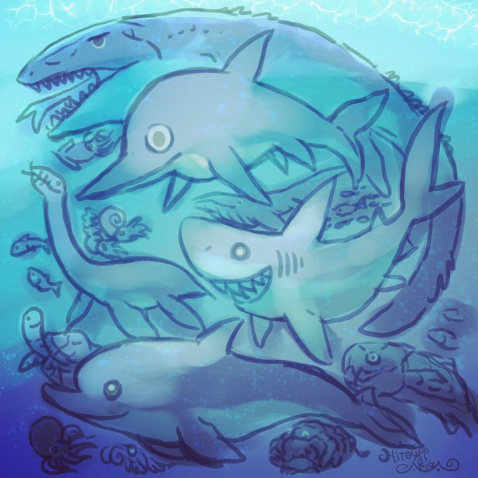 「shark girl teeth」 illustration images(Latest)