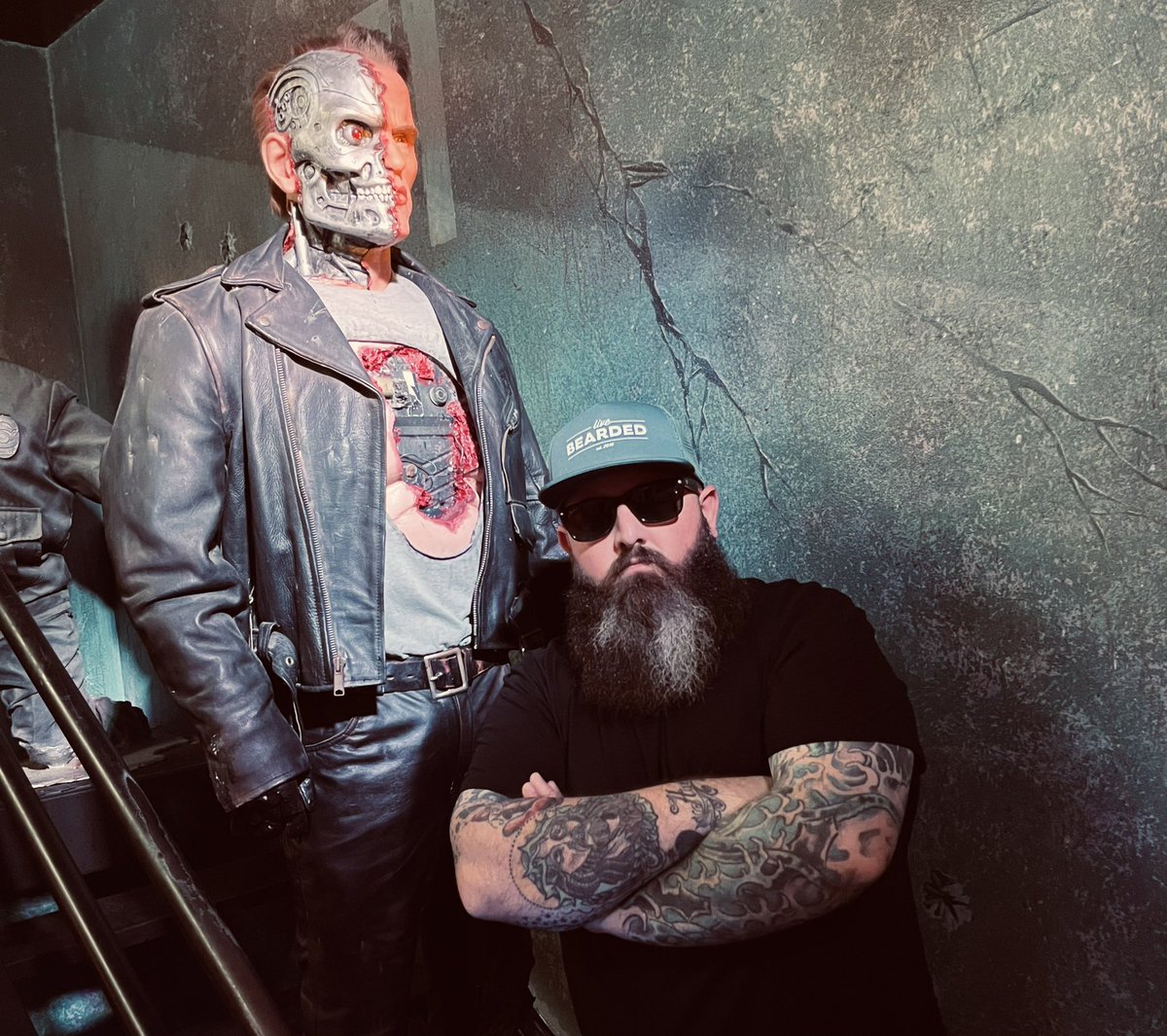 nerdadampunx's tweet photo. Did some terminating today #Terminator #livebearded https://t.co/vdjFdTUoxl