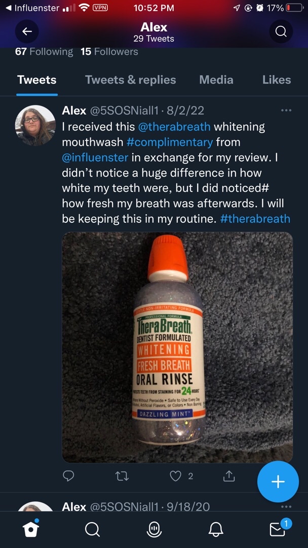 dancerchic246's tweet photo. #complimentary #therabreath @Influenster @therabreath https://t.co/wxtcuqZkzW