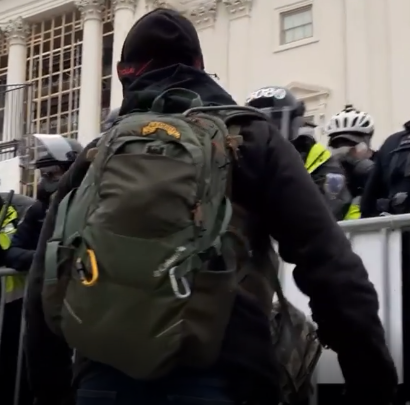creek_twit's tweet photo. @_SteveJohnson_ @I_C_Terrorists can you make anything from the patch on the top of #StrapAttack's backpack? (#FBI523AFO) https://t.co/osN1AjRmR0