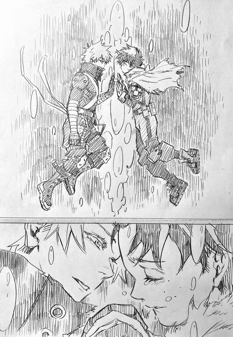 ラフ描き、💥🥦 