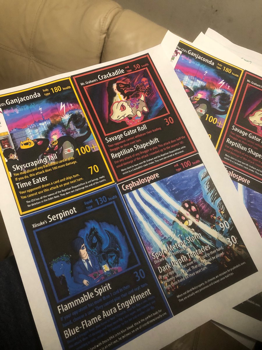 druggiemon1's tweet photo. Druggiemon TCG print and play sample coming soon!

#tcg #druggiemon #pokemon #fakemon #pokemontcg #tradingcards #art #card #cardart

💊🔴#redpill #reptilians https://t.co/S7W3G60ITX