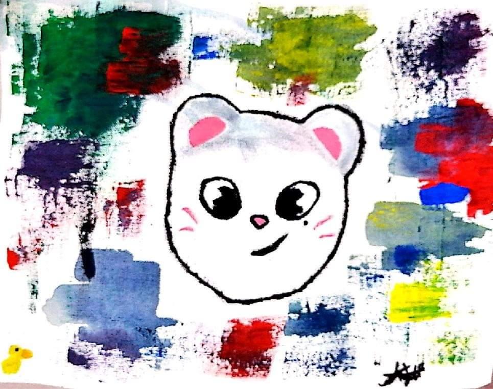 Joyce_Omega1's tweet photo. Gnn mutis<33 , les enseño que pinté este en un lienzo ayer, se ve así pq lo escaneé https://t.co/q0dR51pzaA