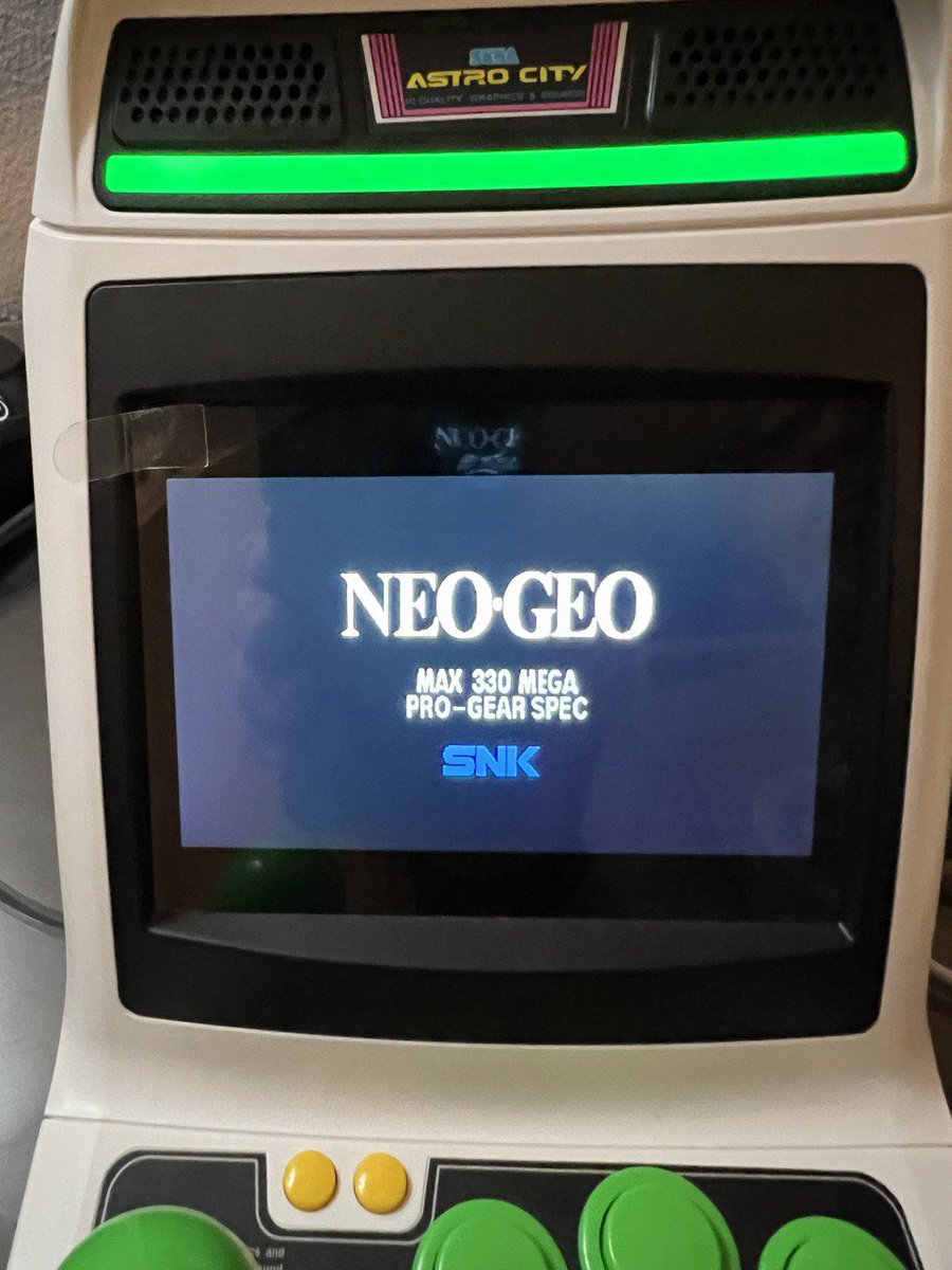 NeoCverA's tweet photo. The more places it can be enjoyed, the better. @acmeplus #neogeo #astrocitymini #dustitoff https://t.co/Oyqhbc6qLj