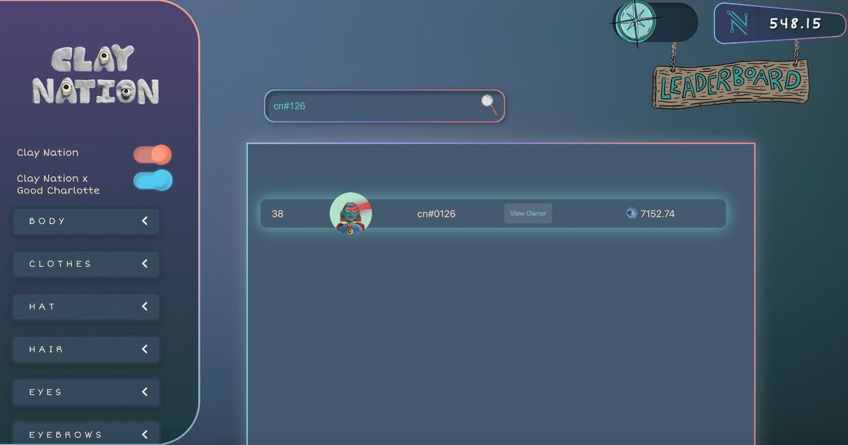 Who’s used our search function to see an NFTs unclaimed $CLAY token? 👀 

Just type their asset # ID and check for yourselves.

Clay Nation #126 used in the example below 👇 

claybaking.io