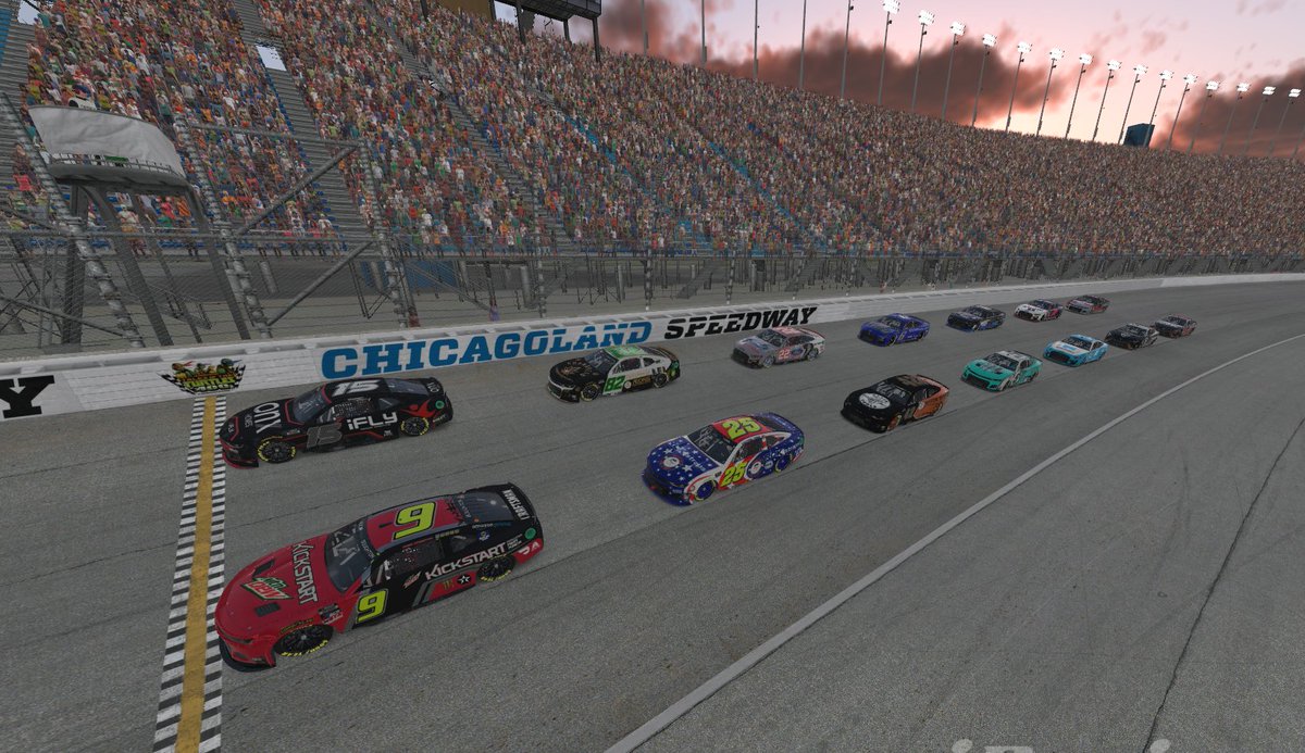 EliteCupRacing's tweet photo. Wow what a race for @ChicagolndSpdwy , congrats to the winner @xEvo1ut1on . Thanks to @213simwear for the great broadcast and thanks to everyone who showed up and or watched . Thanks from @EliteCupRacing ☮️💕🤟 https://t.co/gpJL73UEZb