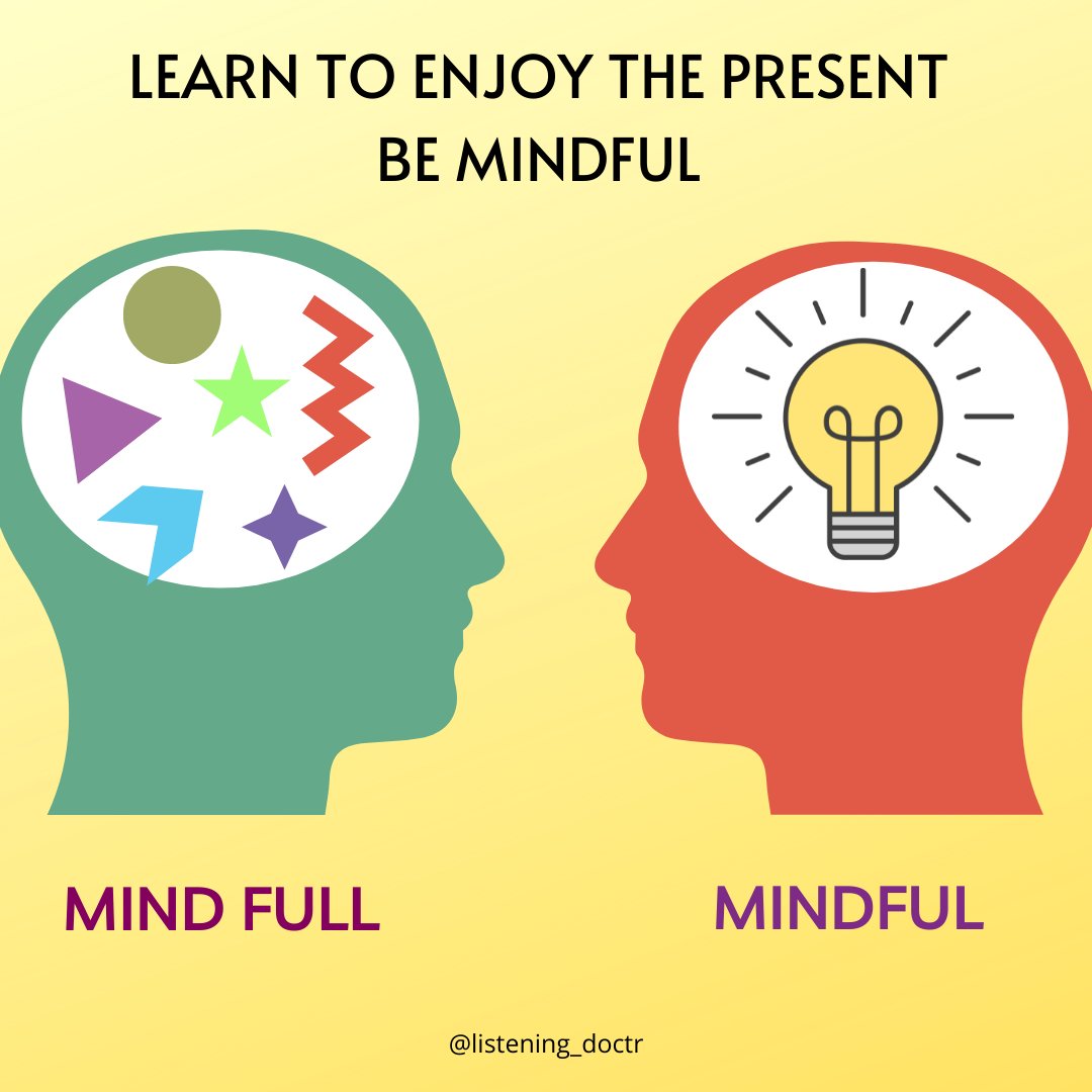 Listening_doctr's tweet photo. MIND FULL is messy, sad, overwhelming, unproductive, not good.
MINDFUL on the other hand is calm, and nice!!!

#selfcare #Mentalhealth #MentalHealthAwareness #Listen #speakup #motivation #love #life #health #healthcare #mindfulness https://t.co/dJfALZbEDI