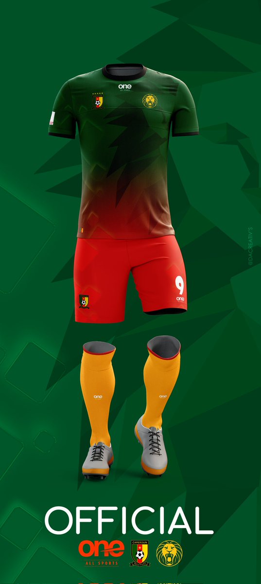 CreativDa's tweet photo. Après l'annonce officielle du nouvel équipementier par la #fecafoot je me suis amusé à réaliser un design assez simple et épuré du maillot de l'équipe nationale du #cameroon
@Oneallsports1 @FecafootOfficie @SamuelEtoo @caf_online_FR @CabinetCivilPRC https://t.co/bHaMdWjlGb