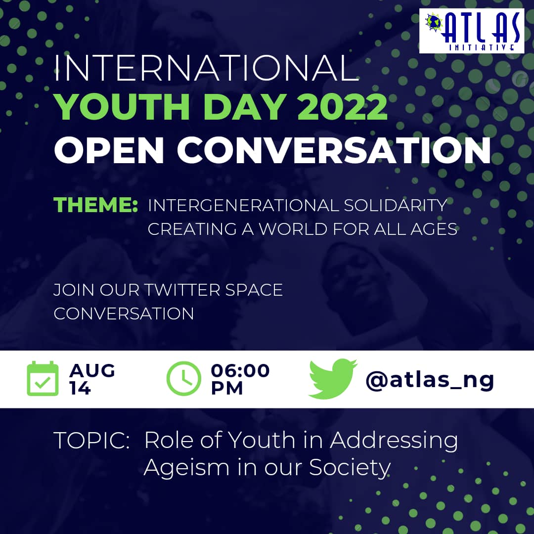 Our Open Conversation is today.

Join us as we discuss.
#atlasinitiative #openconversations #iyd22