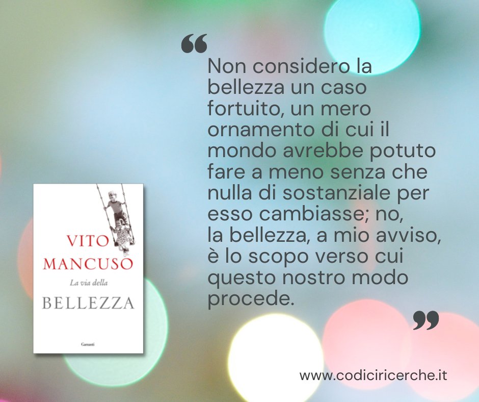 “Un libro che si espone in prima persona, col quale mi sono trovato anche in disaccordo a volte, ma sempre con la sicurezza di poterlo essere liberamente”. Lorenzo consiglia di leggere La via della bellezza di Vito Mancuso, <a href="/garzantilibri/">Garzanti Libri</a> (2018)