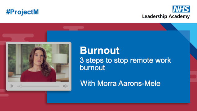 NHSLeadership's tweet photo. Is excessive screen time and too few boundaries making working from home challenging? 

Podcast host @morraam shares 3 simple tips to stop remote work #burnout. Watch here: https://t.co/0PkV64IxLB  

#WorkPlaceMentalHealth #RemoteWork https://t.co/2gPfMuP9p9