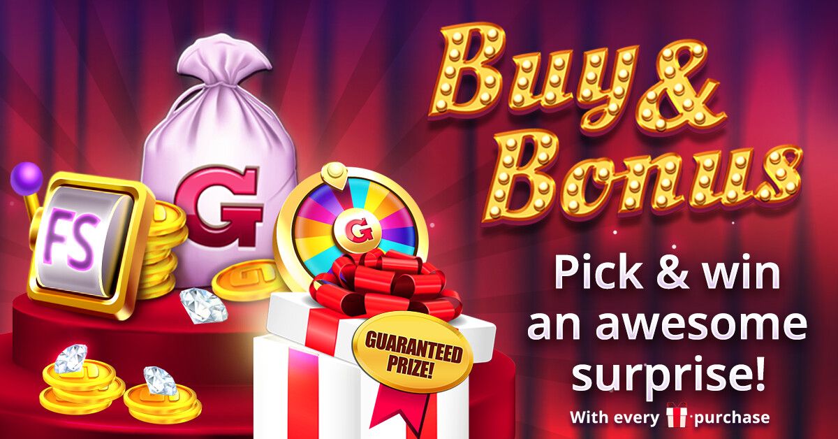 It’s Buy and #Bonus with a free gift mini #game on select purchases!