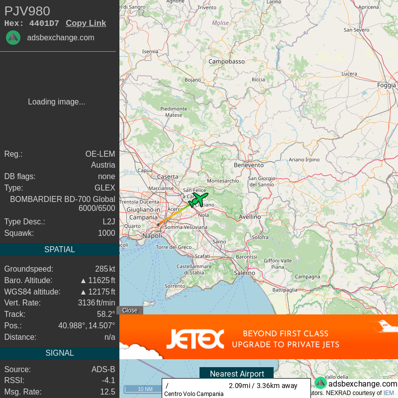 Travel_Scan_NER's tweet photo. NER Travel Detected Took off near Campania, IT. @Atlatszo https://t.co/zU1BCfszPn