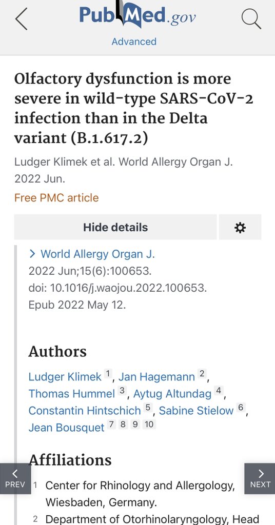 Güzel olan bir durum, Vahşi Tip ( ya da orjinal soy)  #covid19 ile Delta varyantı  #Deltavariant klinik bulgular olarak karşılaştırdığımızda Vahşi Tipe göre , Delta’nın daha az oranda koku kaybı yaptığını tespit etmiş olmamızdı. bulgularımızı da bilimsel çalışma olarak paylaştık