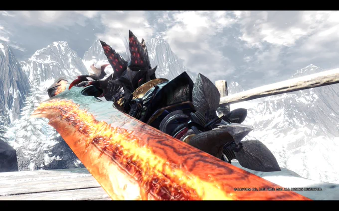 my mhw character is looking pretty fine :3c 
