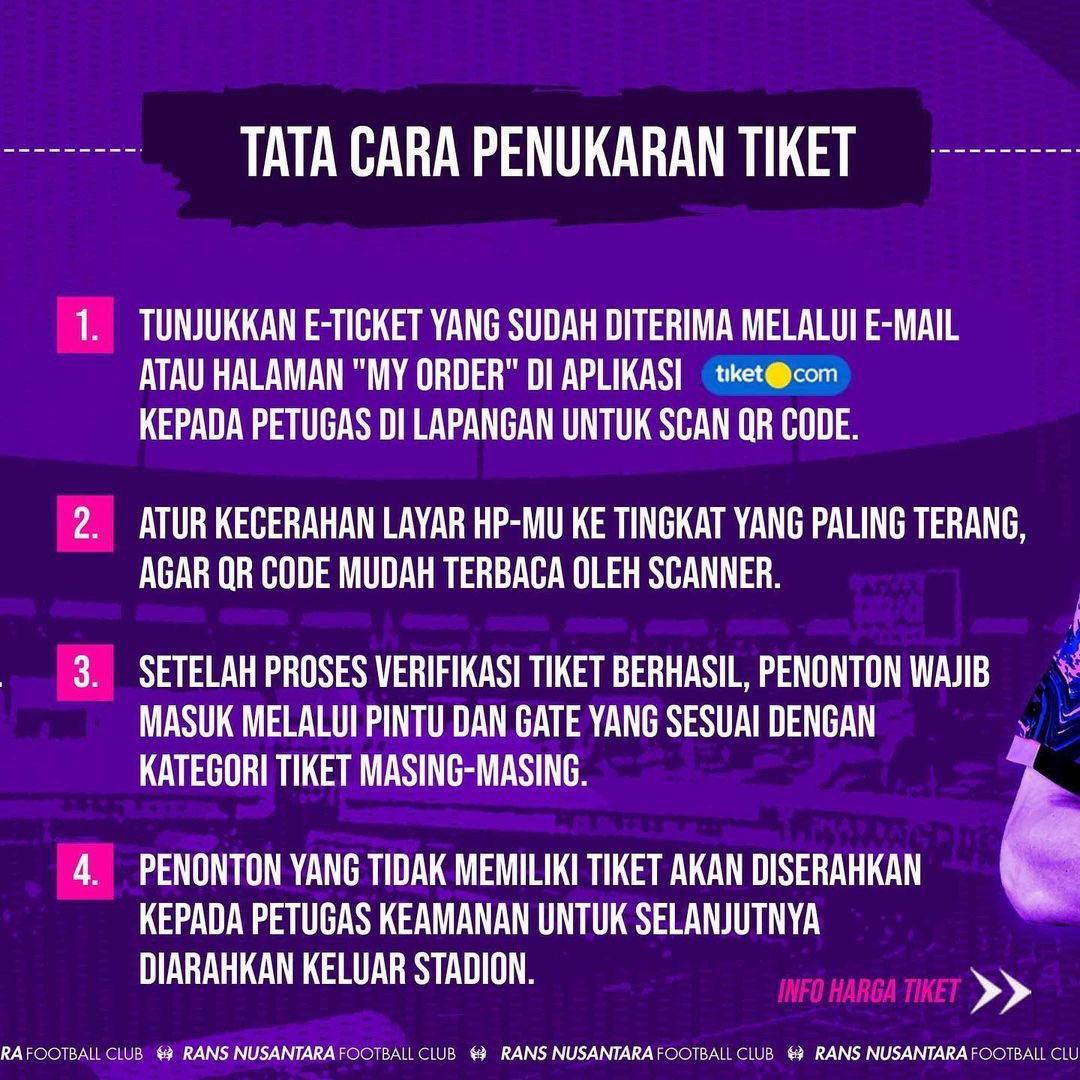 OfficialRansFC's tweet photo. Info tiket untuk pertandingan besok 
No Tiket No Game
.
RANSDAY
RANSKANDIA
#RANSLUCKYDAY https://t.co/oO3RTS6p63