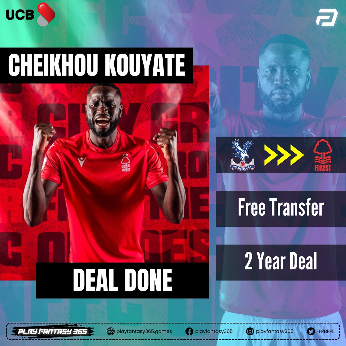 FFPBFPL's tweet photo. Nottingham Forest have signed Cheikhou Kouyate on a free transfer from Crystal Palace with a two-year contract. 

#FFPB #FPL #NFFC https://t.co/YPYTb8tLOv