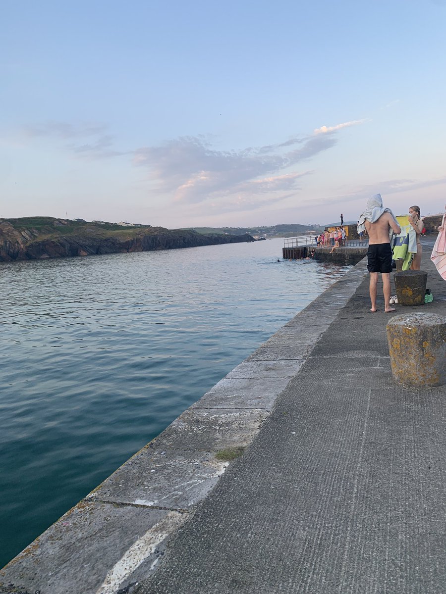 Ross pier at sunset for a dip… nowhere better. #westcork