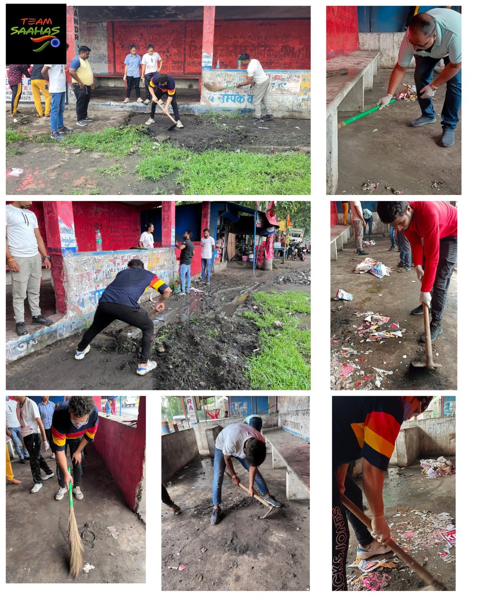 teamsaahs's tweet photo. TASK NO:79
Today, our #teamSAAHAS collaborated with #LeoClub cleaned and beautified the bus stand at Nehru Hospital chauraha Jayant, Singrauli.

#CleaningDrive
#75azadikaamritmahotsav
#SwachhBharat
#CleanAndGreenSingrauli
@SingrauliSwachh @urbansbm @CommissionerUAD @CollectorSGL https://t.co/9VsWxz5PSc