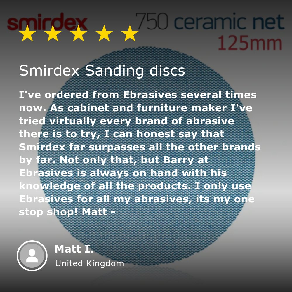 ebrasives's tweet photo. 5 Star Products! 5 Star Service! Click https://t.co/yf3SeHxu9u to get your hands on the unbeatable Smirdex 750 Ceramic Net Dust Free Sanding Range, Join the Smirdex Revolution!

#woodworking #bespokefurniture #contractfurniture
#makers #GRP https://t.co/YqjppwmZw4