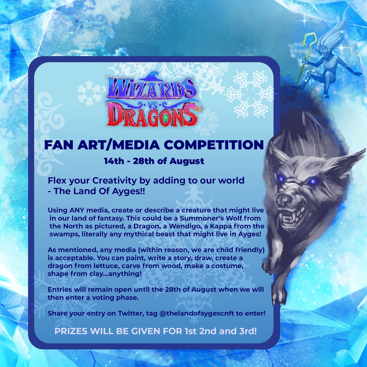 LandOfAygesCNFT's tweet photo. RT the heck out of this! Get creative, any mythical creature and any media goes!

#ART #CNFTCommunity #CNFTGiveaway #CNFTCommunity https://t.co/hUluLaPuVs