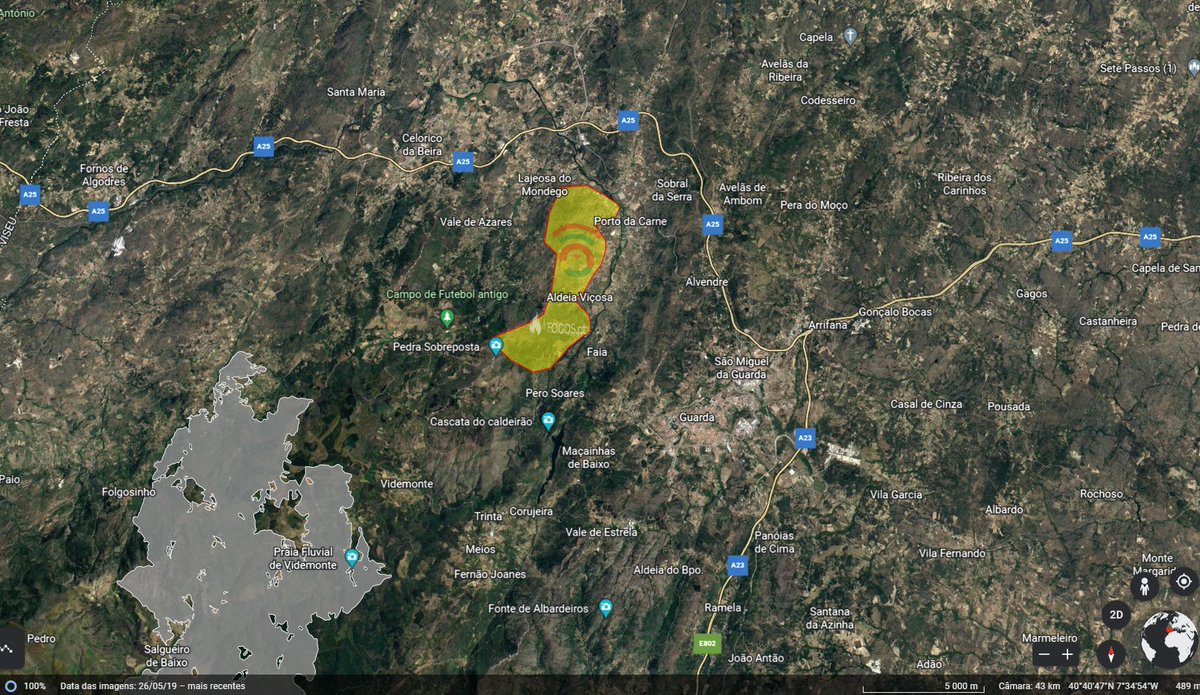 VOSTPT's tweet photo. ℹ️🔥 #IRGuarda, #Mizarela 14AGO22 (na fase de "Resolução" desde as 7h34 de hoje)
Área de interesse estimada 1400 hectares (não necessariamente ardida)🔥ℹ️
https://t.co/VKApvWPB1r https://t.co/I2mK1uVEHo