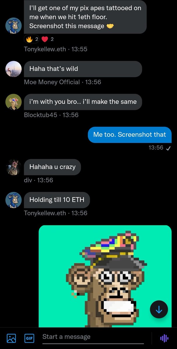 c4rn4g6's tweet photo. You guys are wondering what's happening in @apes_pixelated that's what we doing rn haha ... LFFGG #PixApeArmy #PAST #NFTCommumity 
@Mikeysho_69 @blocktub45 @TonyKellew @HypeByMister @MoeMoneyOficial 
Screenshot that sht!!! https://t.co/CzbNmZP8Jl