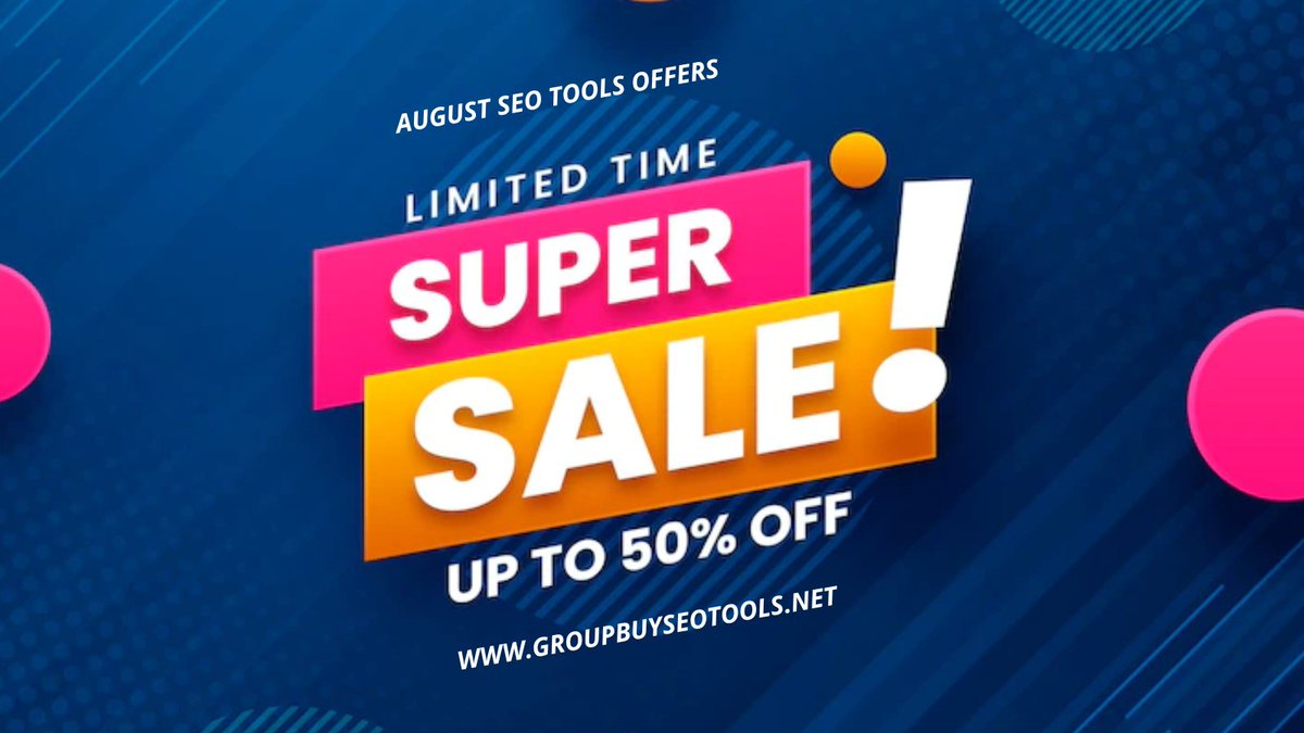 jean_us_seo's tweet photo. August Seo Group Buy Tools Discount 50% OFF
👉Visit: https://t.co/NtFXncInWY

🔥50% OFF August Flash Sale 2022
⚡Coupon Code: AUGBST50

@augustseotools @GroupbuySEO2022

#seotools #couponcode #discount #august2022 https://t.co/B2hKgvYWWh