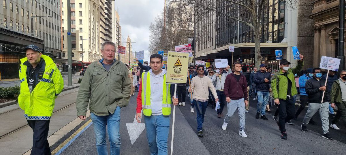 ramrevankar1's tweet photo. What do we want our PR. When do we want ASAP Happening right now #887applicantslivesmatter #887Visa @RizviAbul @abcnews @9NewsAUS @abc730 @andrewjgiles @887visa @ClareONeilMP @AlboMP #Adelaide #southaustralia #visitsouthaustralia https://t.co/8QfXNXdQ2Z