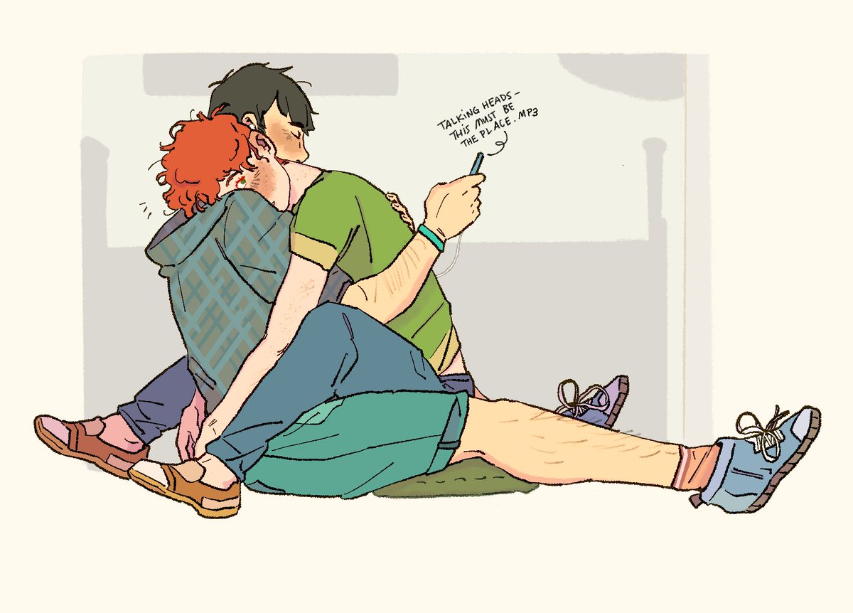 sn33z3s's tweet photo. confessing with my favorite song #spstyle 🎶 happy birthday @bunytime 🥰❣️ a lil record store AU romance for u!! https://t.co/nRK39blifT